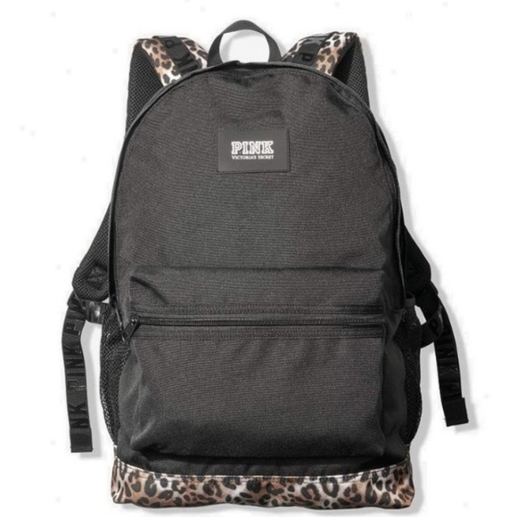 Cheetah Victoria Secret Campus Backpack Leopard Print Drawstring